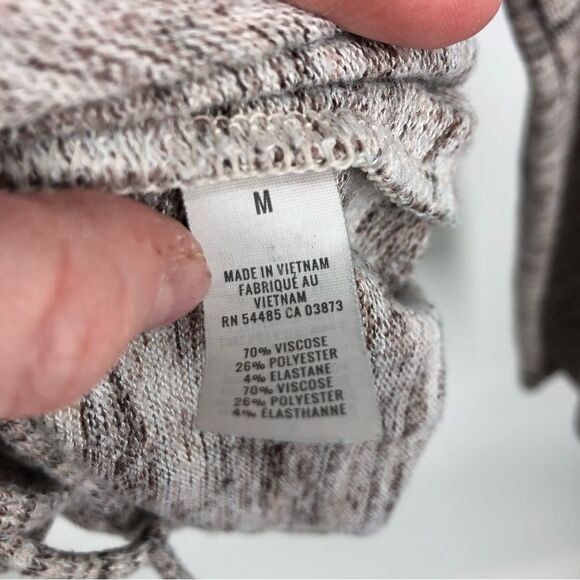 Aerie Sweatshirt Womens‎ Small Marled Knit Brown Purple Tie Cinch Waist - Picture 5 of 6